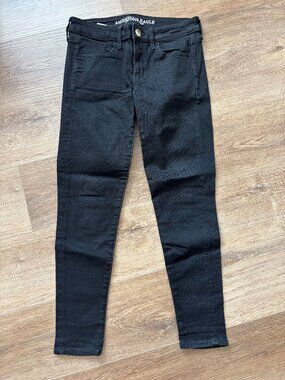 American Eagle Black High Rise Jegging - Size 4 Short